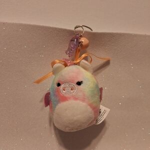 Squishville Jamie Pagasus Colorful Plush Keychain